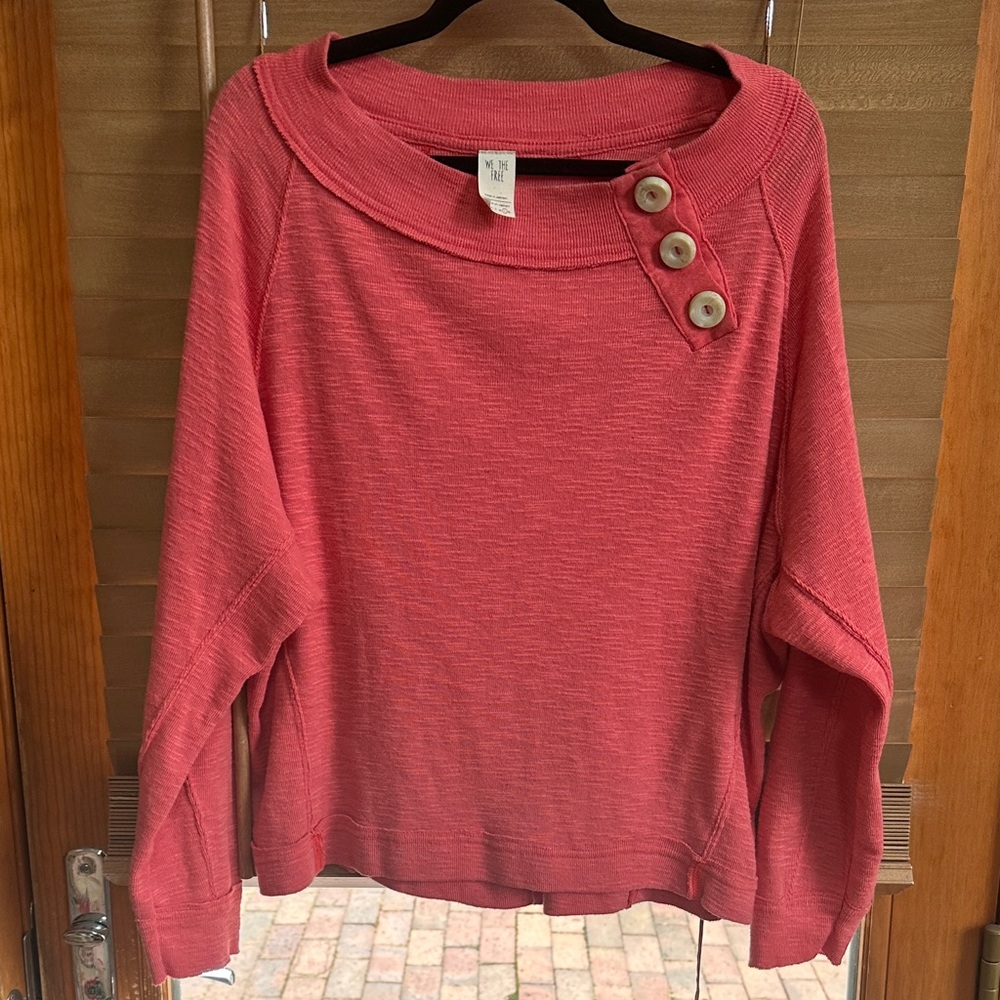We The Free Coral Knit Top
